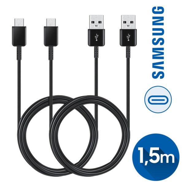 Lot de 2 Câbles / Chargeurs Originaux Samsung Type C 1.5m